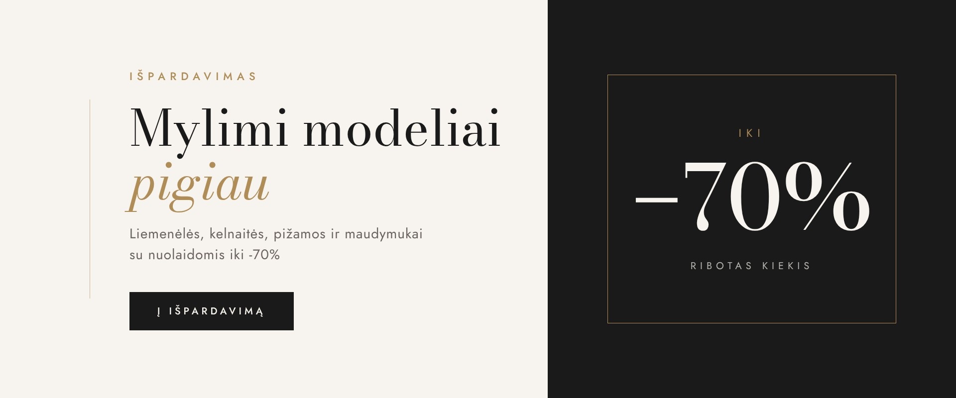 Išpardavimas iki -70%