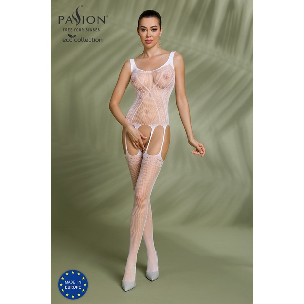Passion ECO seksuali balta viso kūno kojinė ECO BS007