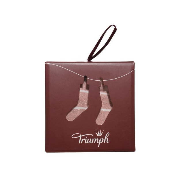 Triumph rausvos spalvos blizgios  moteri&scaron;kos kojinės Accessories Gift Set Sock  02