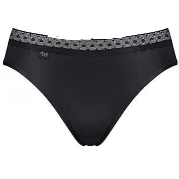 Sloggi 48 dydžio moteri&scaron;kos juodos spalvos  kelnaitės Feel Pure Lace Tai C2P