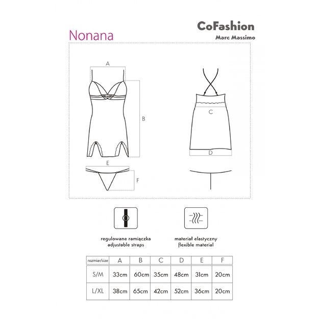 CoFashion juodi perregimi neriniuoti naktinukai Nonana