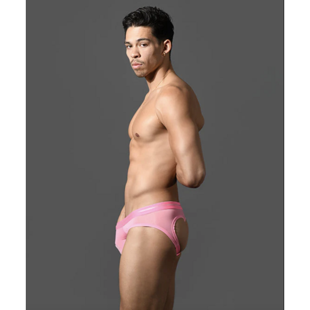 Andrew Christian Naked Truth Capsule See-Through Bubble Butt Jock w/ ALMOST NAKED rausvi jockstrap ai
