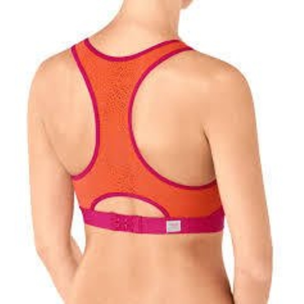 Triumph 70D 80E dydžio rožinės ir oranžinės spalvų sportinė  liemenėlė  women move FLY W