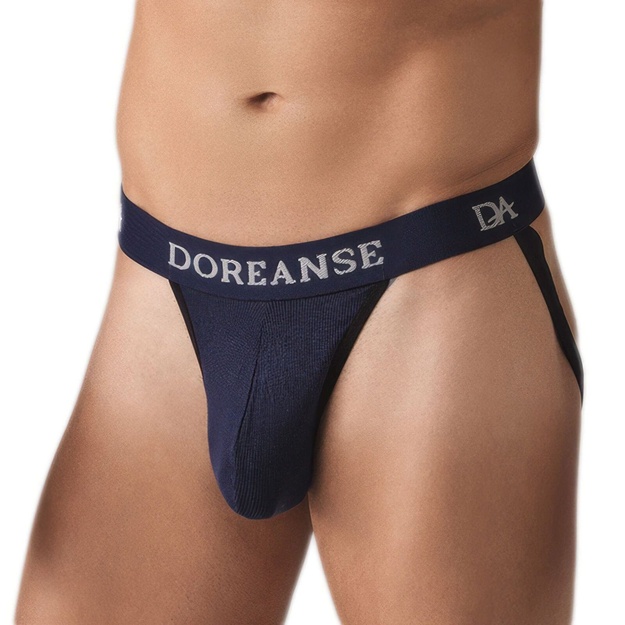 Doreanse 1004 vyri&scaron;ki apatiniai Fantasy Jockstrap tamsiai mėlyni