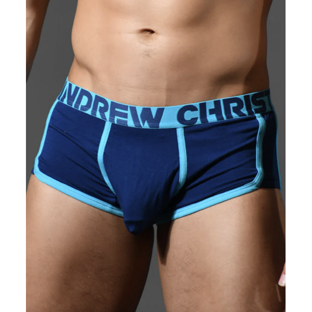 Andrew Christian Almost Naked Retro Bamboo Boxer&nbsp;vyri&scaron;ki mėlynai apatiniai &scaron;ortukai
