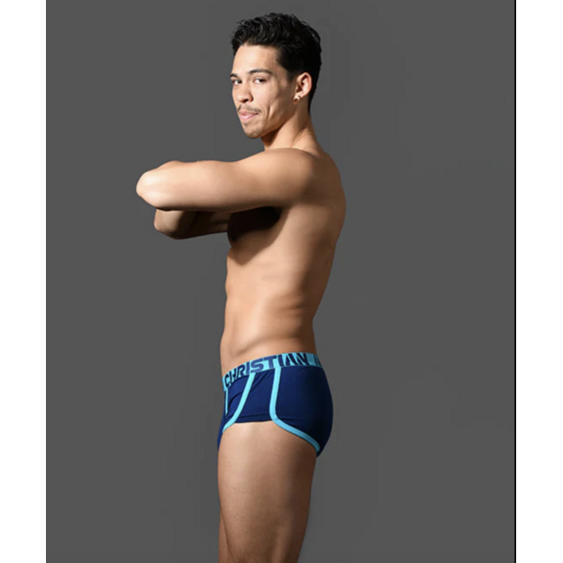 Andrew Christian Almost Naked Retro Bamboo Boxer&nbsp;vyri&scaron;ki mėlynai apatiniai &scaron;ortukai