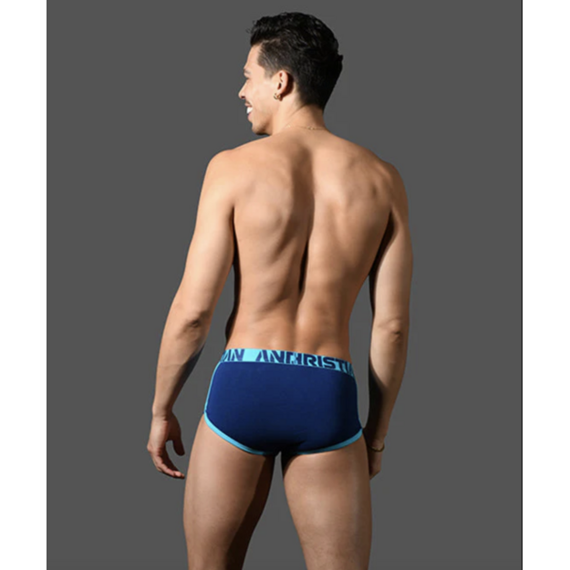 Andrew Christian Almost Naked Retro Bamboo Boxer&nbsp;vyri&scaron;ki mėlynai apatiniai &scaron;ortukai