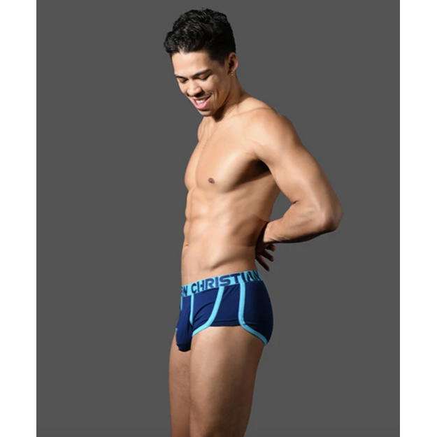 Andrew Christian Almost Naked Retro Bamboo Boxer&nbsp;vyri&scaron;ki mėlynai apatiniai &scaron;ortukai