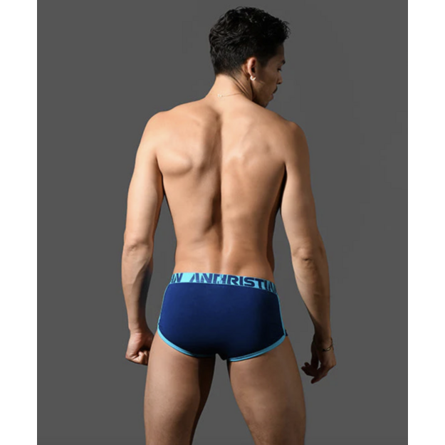 Andrew Christian Almost Naked Retro Bamboo Boxer&nbsp;vyri&scaron;ki mėlynai apatiniai &scaron;ortukai