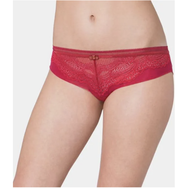 Triumph raudonos spalvos neriniuotos kelnaitės Beauty-full Darling Hipster