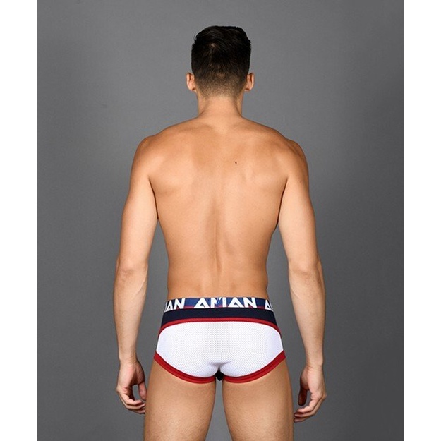 Andrew Christian Almost Naked Retro Mesh&nbsp;vyri&scaron;ki mėlynai balti &scaron;ortukai