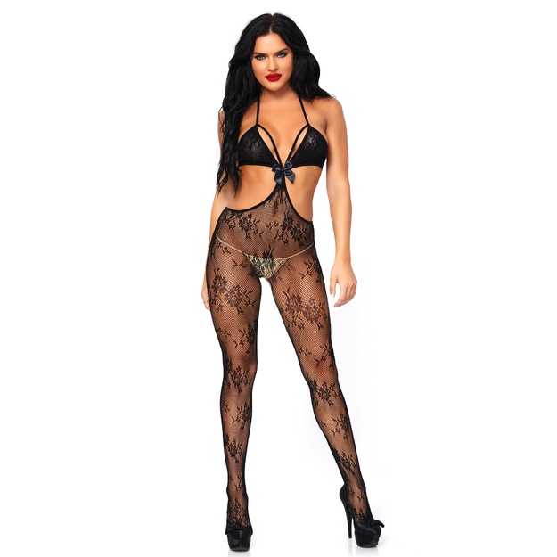 Leg Avenue seksuali juoda ra&scaron;tuota viso kūno kojinė 89127