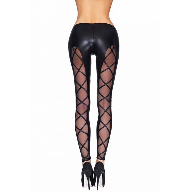 7heaven juodos wet look tamprės Camiri