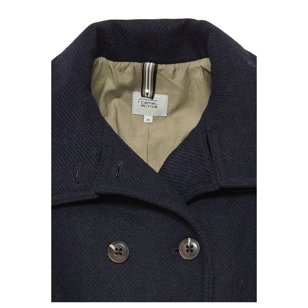 Camel Active 46(XXXL) 48(XXXXL) dydžio tamsiai mėlynos spalvos moteri&scaron;kas paltas 310760