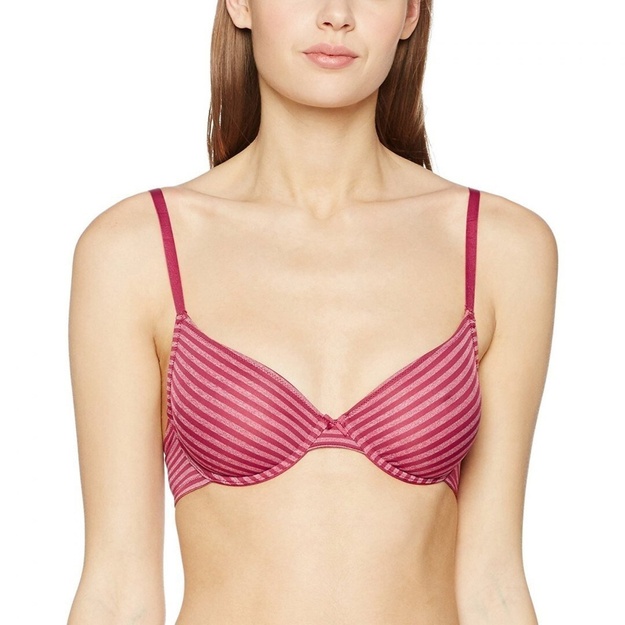 BeeDees  75C dydžio dryžuota bordo spalvos  liemenėlė New day WM