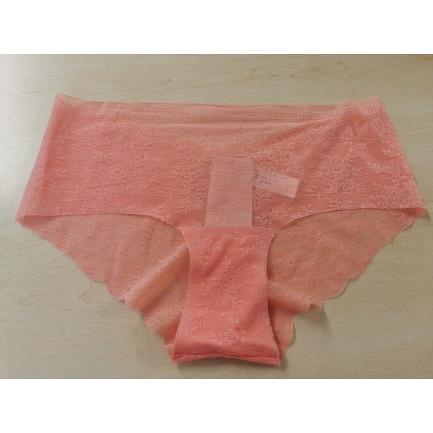 Sloggi  XS / S / L dydžio koralo spalvos mink&scaron;tos gifiūrinės kelnaitės Zero Lace Short