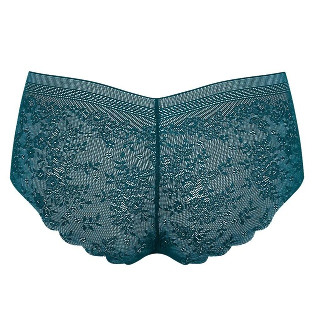 Sloggi M(38) XS(34) dydžio smaragdo spalvos mink&scaron;tos gipiūrinės kelnaitės Zero Lace Short