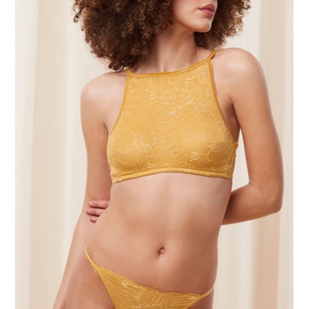 Triumph garstyčių spalvos soft liemenėlė Amourette Charm Shimmer bustier