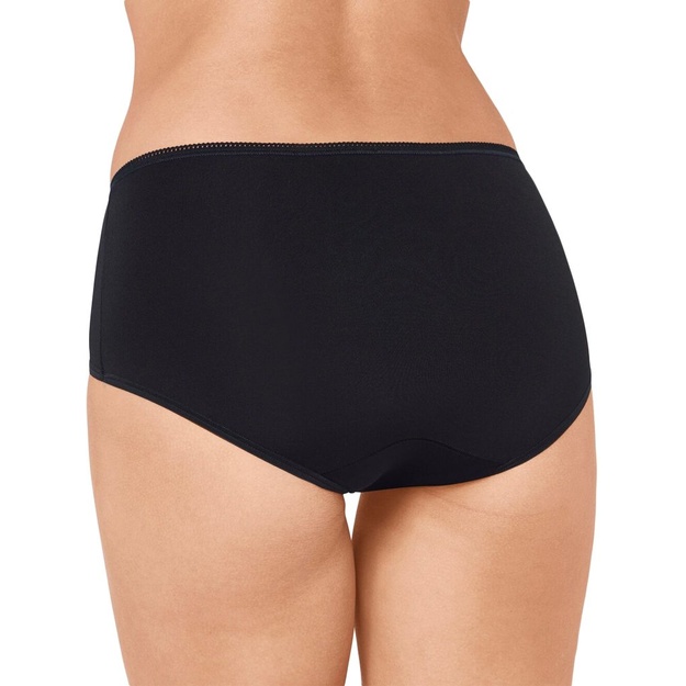 Sloggi 48(XXXXL) dydžio moteri&scaron;kos juodos spalvos kelnaitės 24/7 Microfibre H Midi