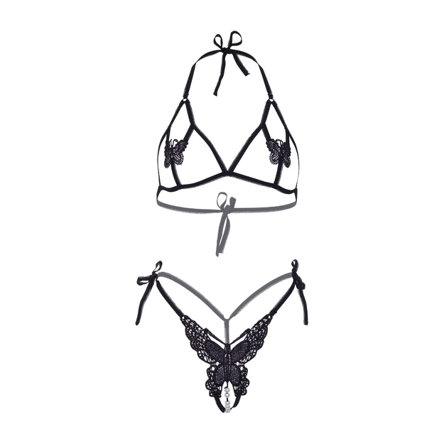 Leg Avenue seksuali liemėnėlė su stringais Butterfly