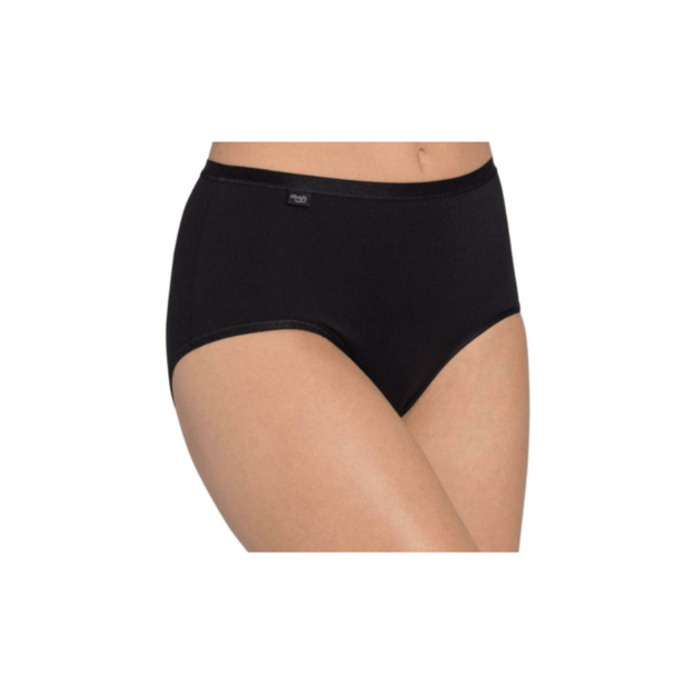 Sloggi 42(XL)  dydžio moteri&scaron;kos juodos spalvos kelnaitės Feel Pure Maxi C3P