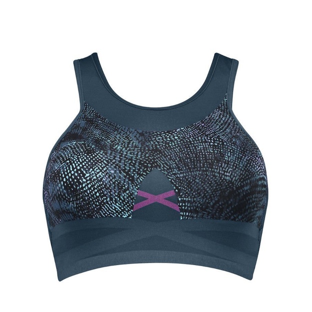 Triumph mėlyna marga sportinė  liemenėlė Triaction Seamless Motion P