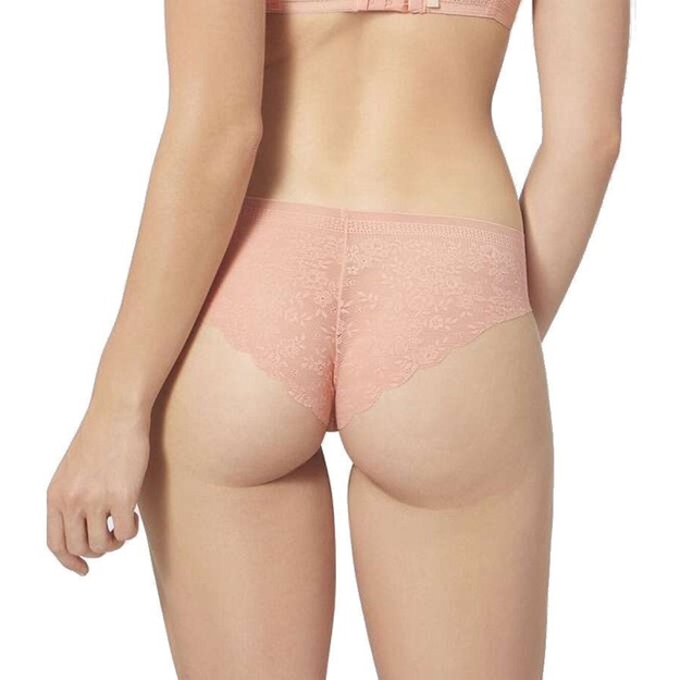 Sloggi L(40) M(38) S(36) XS(34) dydžio koralo spalvos mink&scaron;tos gifiūrinės kelnaitės Zero Lace H Hipster
