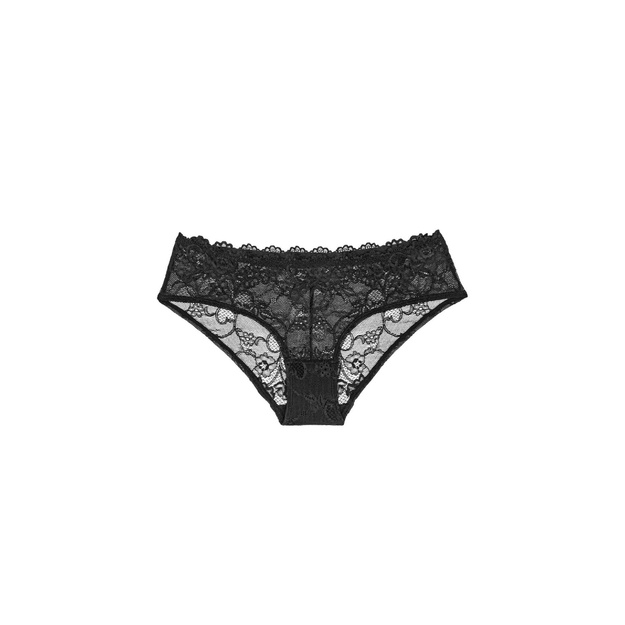 Triumph XS didžio juodos spalvos kelnaitės i&scaron; nėrinių Tempting Lace Hipster