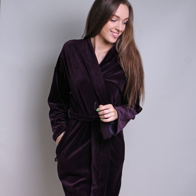 Sofa Killer violetinis veliūrinis chalatas