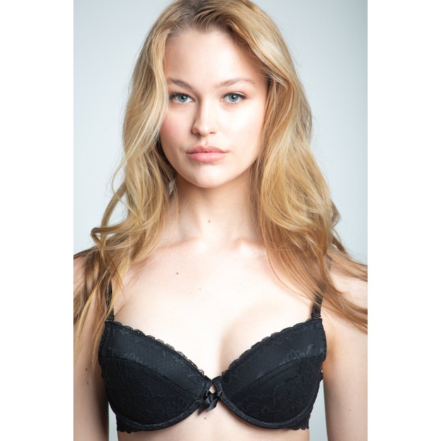 ShaSha juoda push-up liemenėlė VIOLA
