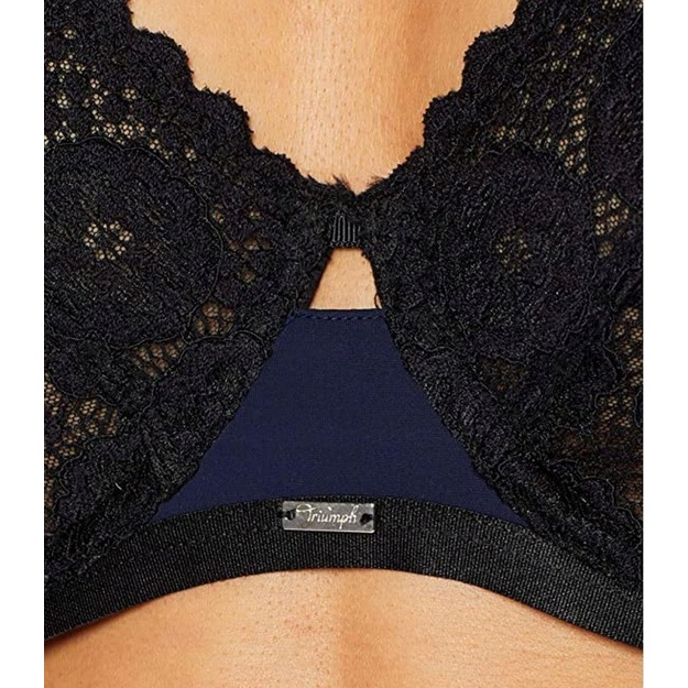 Triumph 70B tamsiai mėlyna liemenėlė su nėriniais Vintage lace W