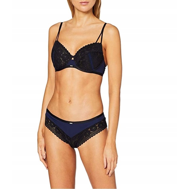 Triumph 70B tamsiai mėlyna liemenėlė su nėriniais Vintage lace W