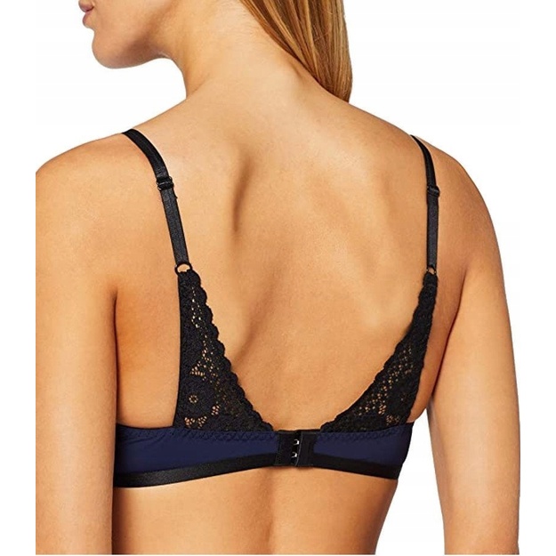 Triumph 70B tamsiai mėlyna liemenėlė su nėriniais Vintage lace W
