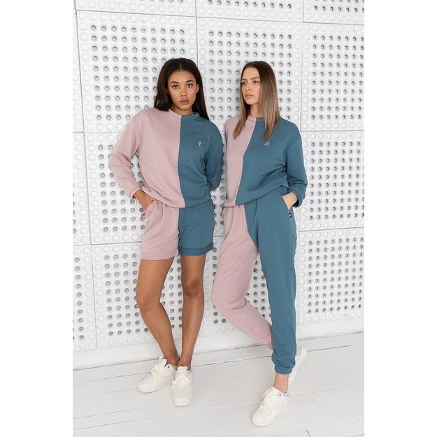 Sofa Killer dvispalvis laisvalaikio kostiumas PINK&BLUE su kelnėmis