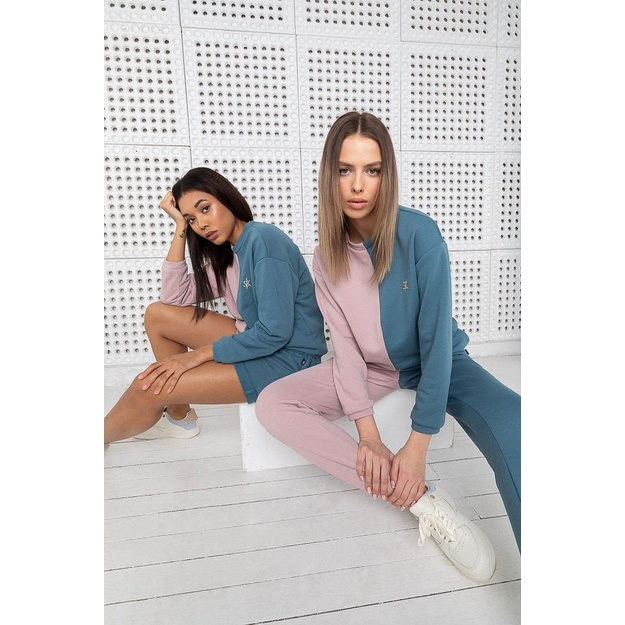 Sofa Killer dvispalvis laisvalaikio kostiumas PINK&BLUE su kelnėmis