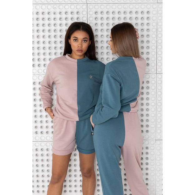 Sofa Killer dvispalvis laisvalaikio kostiumas PINK&BLUE su kelnėmis