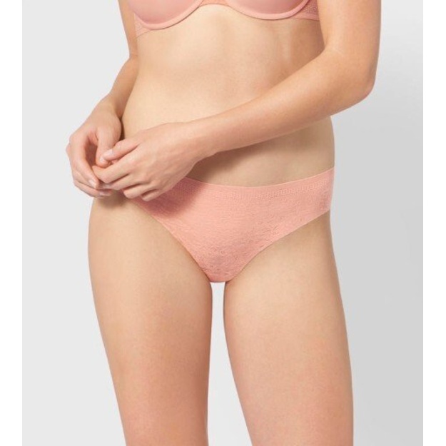 Sloggi XS(34) M(38) S(36) L(40)  dydžio koralo spalvos mink&scaron;tos  gifiūrinės kelnaitės  Zero Lace H Hipstring