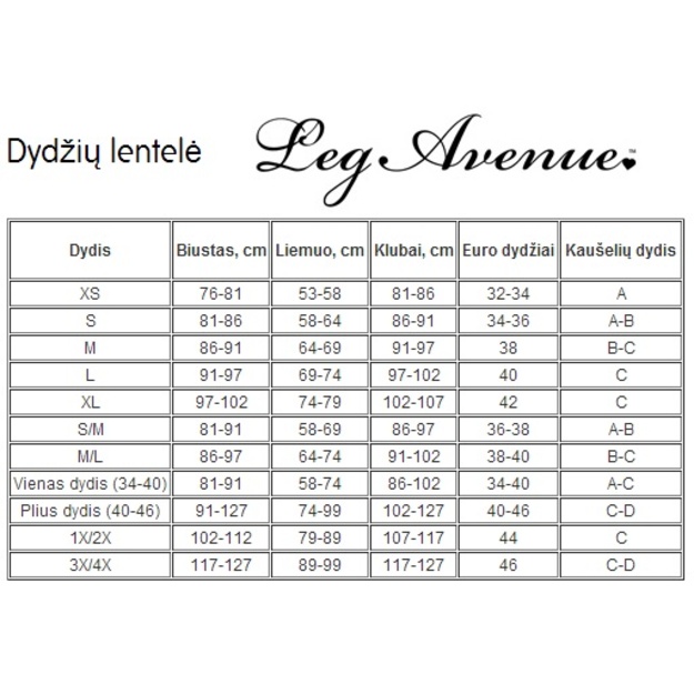 Leg Avenue juoda perregima suknelė su stringais