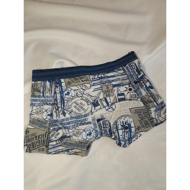Jack & Jones S(36) dydžio žalsvi ra&scaron;tuoti margi  apatiniai &scaron;ortukai 12064309