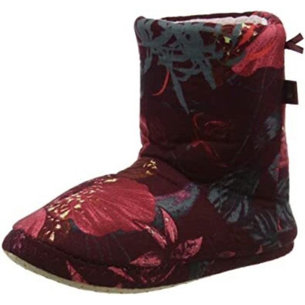 Triumph S M L dydžio bordo spalvos margos  moteri&scaron;kos paauk&scaron;tintos &scaron;lepetės Accessories House Boot