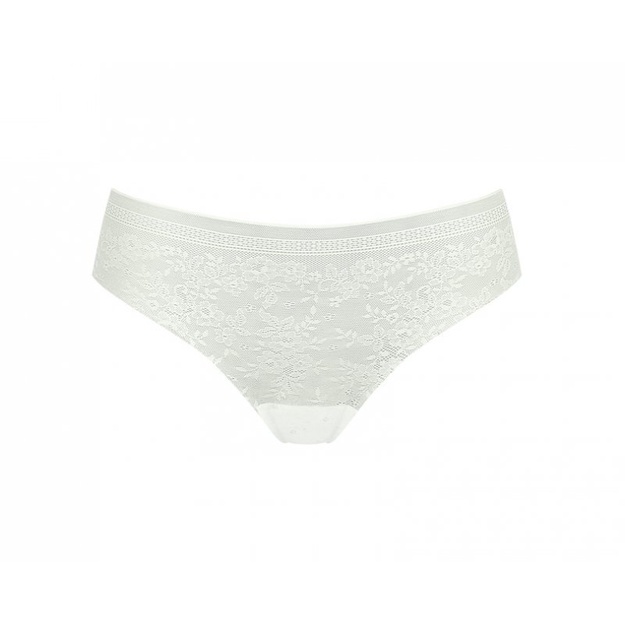Sloggi XS(34) dydžio baltos spalvos mink&scaron;tos gifiūrinės kelnaitės Zero Lace Hipstring
