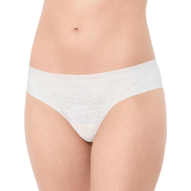 Sloggi XS(34) dydžio baltos spalvos mink&scaron;tos gifiūrinės kelnaitės Zero Lace Hipstring