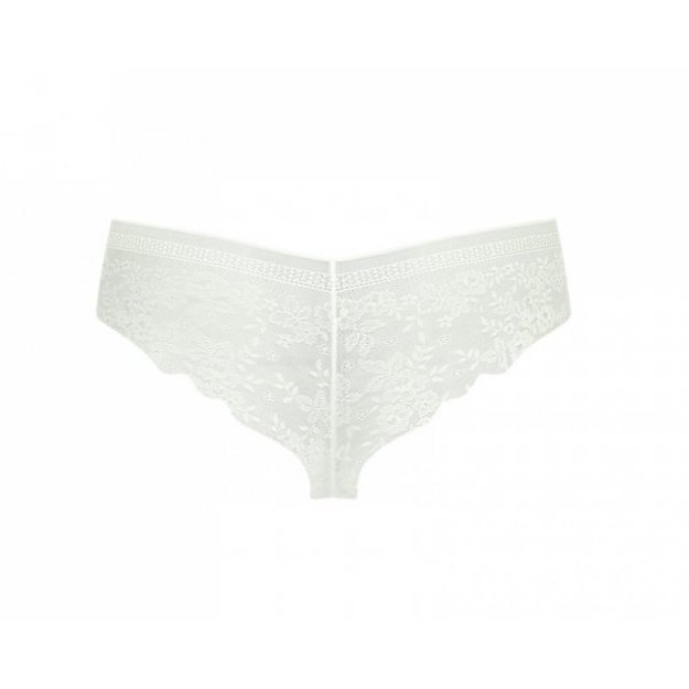 Sloggi XS(34) dydžio baltos spalvos mink&scaron;tos gifiūrinės kelnaitės Zero Lace Hipstring
