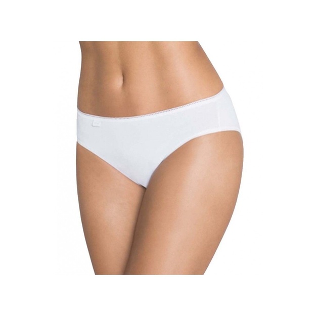Sloggi 42(XL) dydžio moteri&scaron;kos baltos kelnaitės 24/7 Cotton Tai C3P
