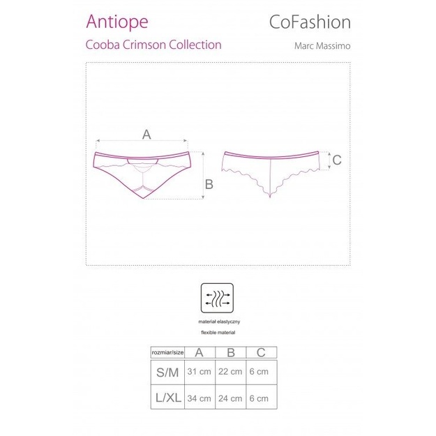Cofashion seksualios raudonos kelnaitės ANTIOPE