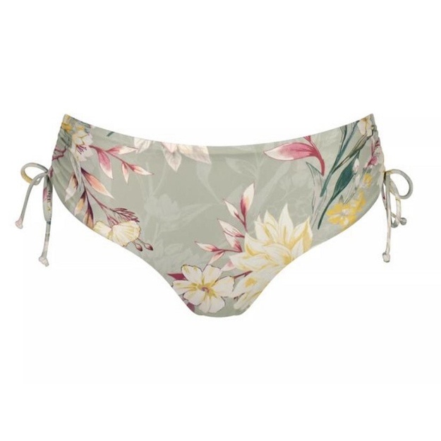 Triumph 36(S) dydžio žalsvos gėlėtos maudymosi kelnaitės Botanical Leaf Midi